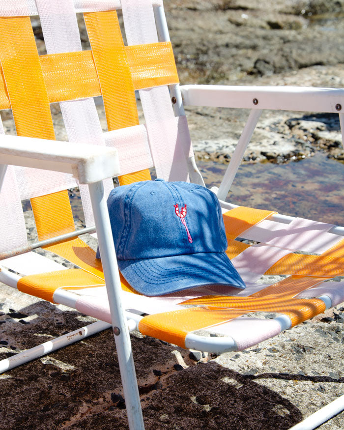 Blue "Prawn On A Fork" Cap