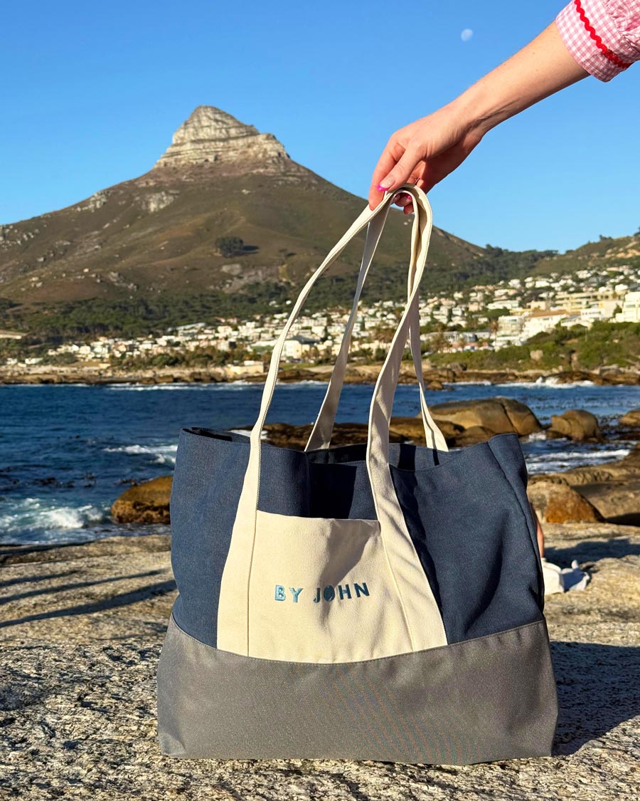 Beach Bag, Tote Bag, Travel Bag, Shopping Bag, Blue, By John Designs.