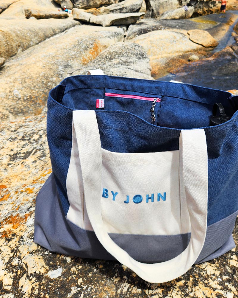 Beach Bag, Tote Bag, Travel Bag, Shopping Bag, Blue, By John Designs.