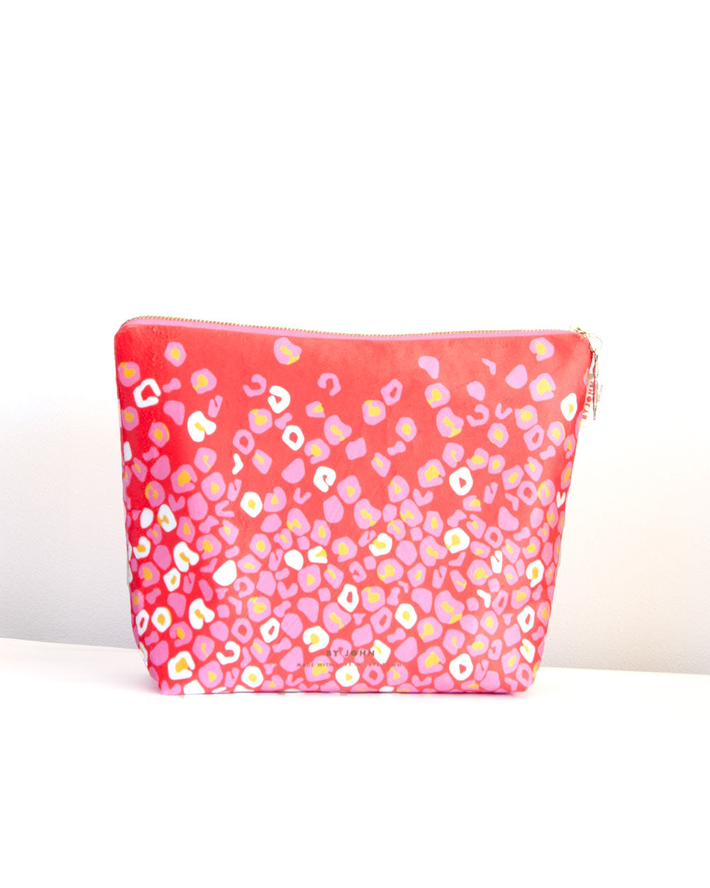 Makeup Bag, Travel Bag, Leopard Print, Velvet, By John Designs