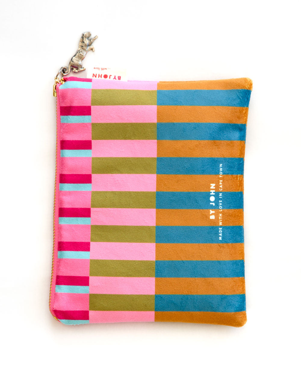 Makeup Bag, Travel Bag, Leopard Print, Velvet, By John Designs