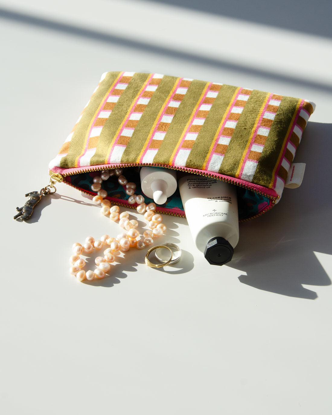 Stripy Cosmetic Bag ( Medium)