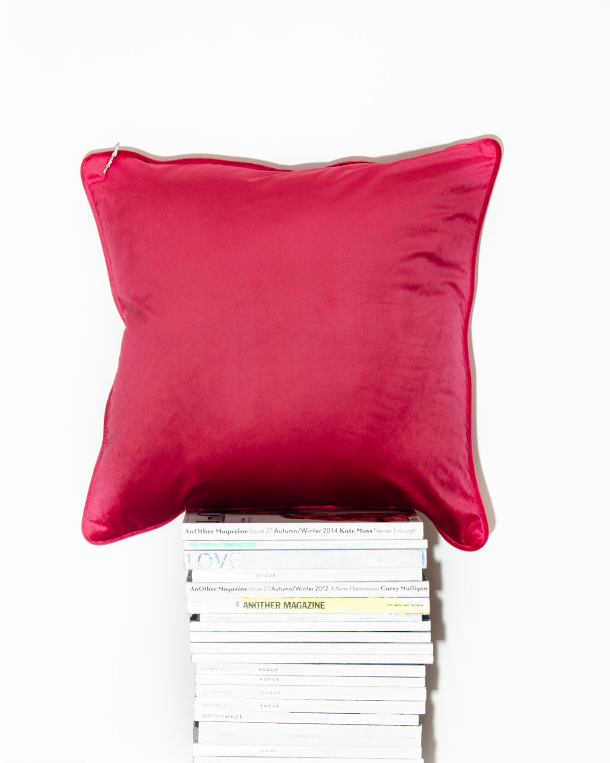 Pink & Red Velvet Scatter Cushion