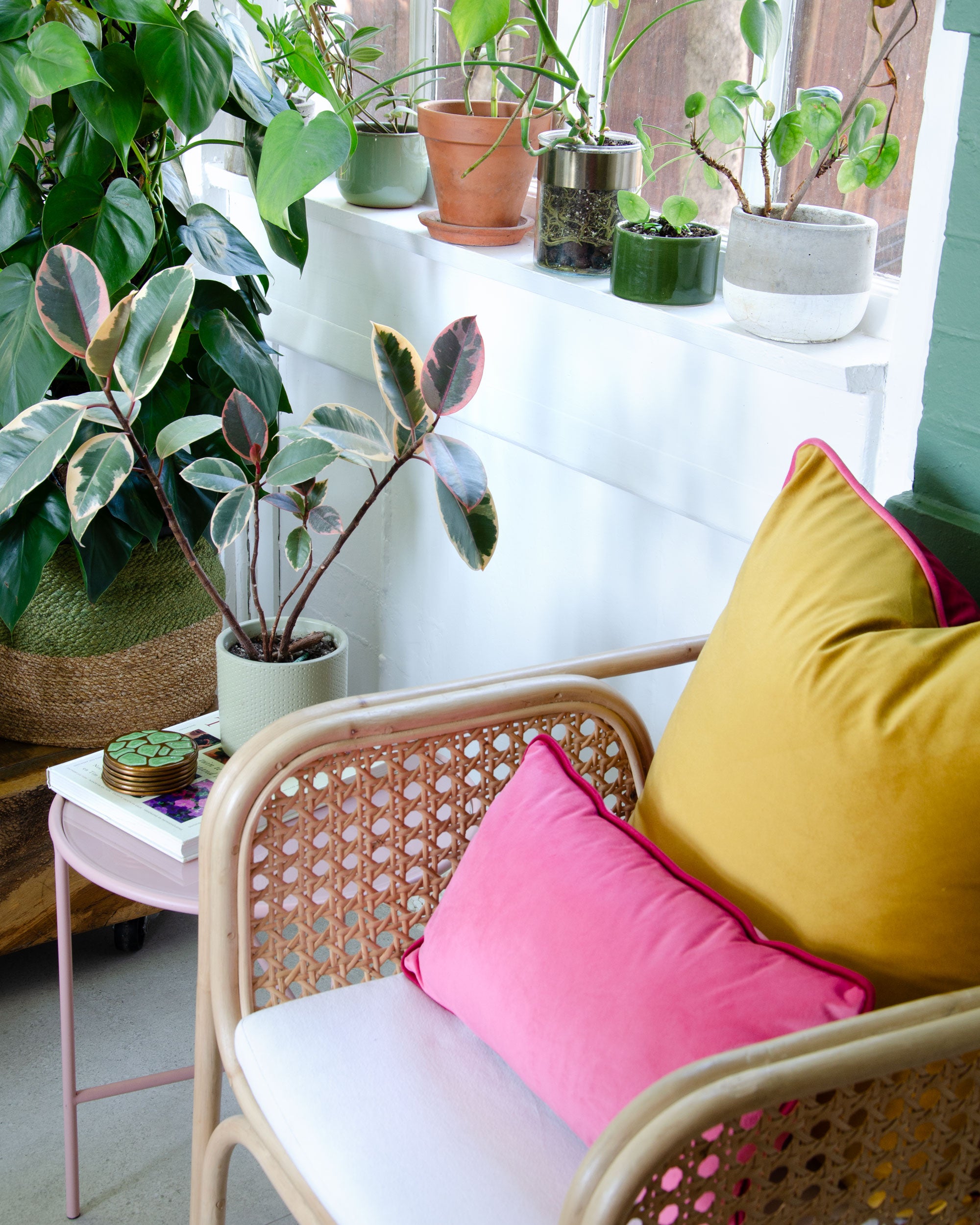 Red & Gold Velvet Scatter Cushion