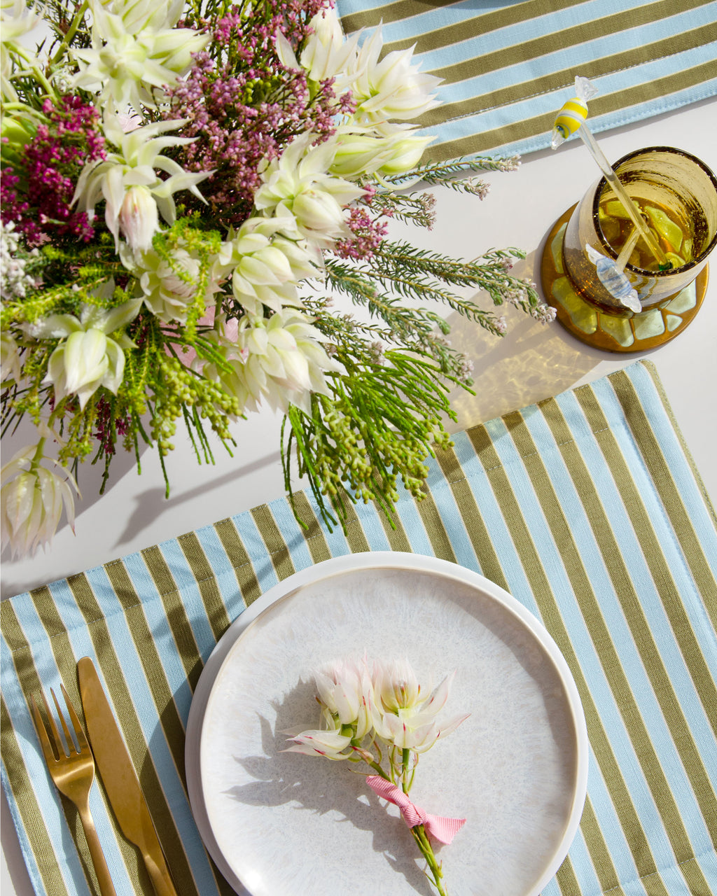 Blue & Green Stripy Placemats