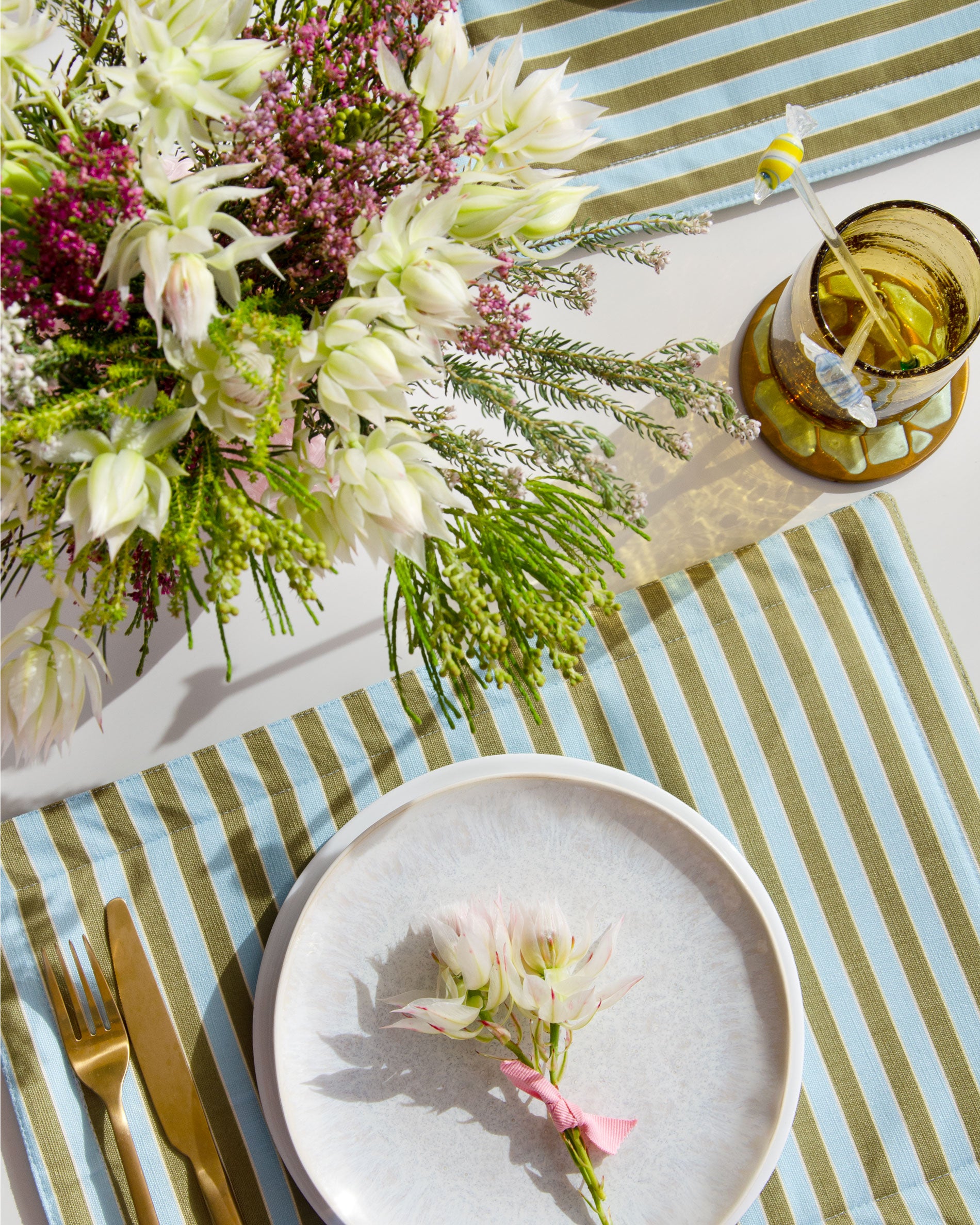 Blue & Green Stripy Placemats