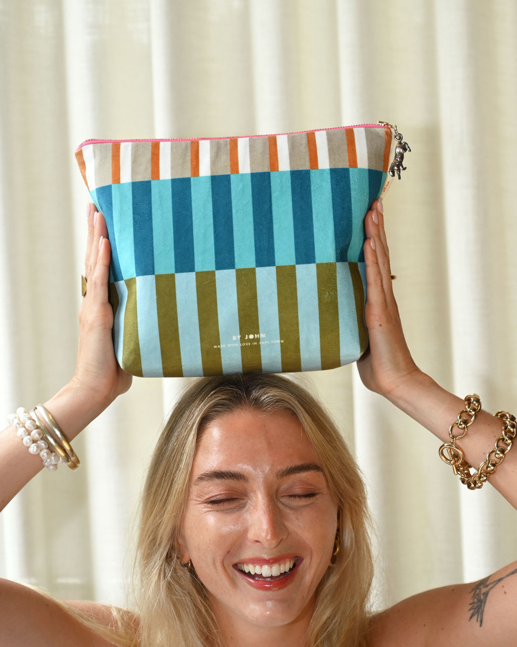 Stripy Cosmetic Bag (Large)