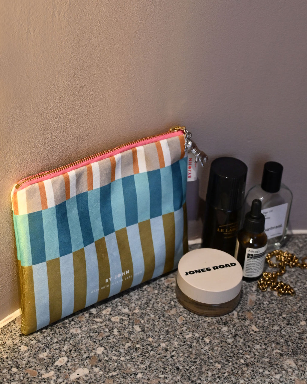 Stripy Cosmetic Bag (Medium)