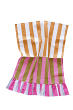 Load image into Gallery viewer, Tea Towel, By John Designs, Frill, Stripy, Kitchen towel, Dish cloth
