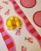 Lobster Table Runner, Yellow, Maximalist, Dopamine Decor, Lobster, By John Designs, Pink Lobster