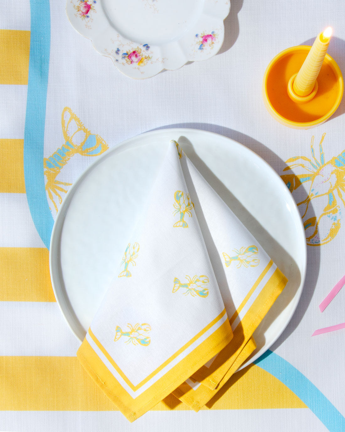 Lobster Napkin, By John Designs, Yellow Lobster, Lobster Decor, Napkin