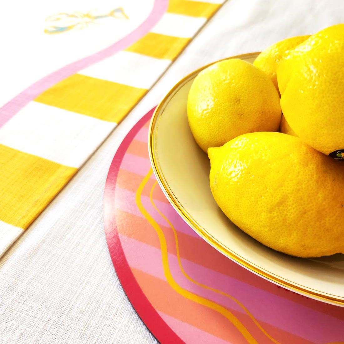 Peach Stripy Placemat