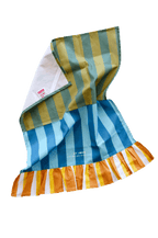 Tea Towel, By John Designs, Frill, Stripy, Kitchen towel, Dish cloth