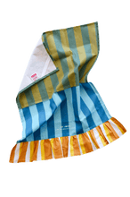 Load image into Gallery viewer, Tea Towel, By John Designs, Frill, Stripy, Kitchen towel, Dish cloth
