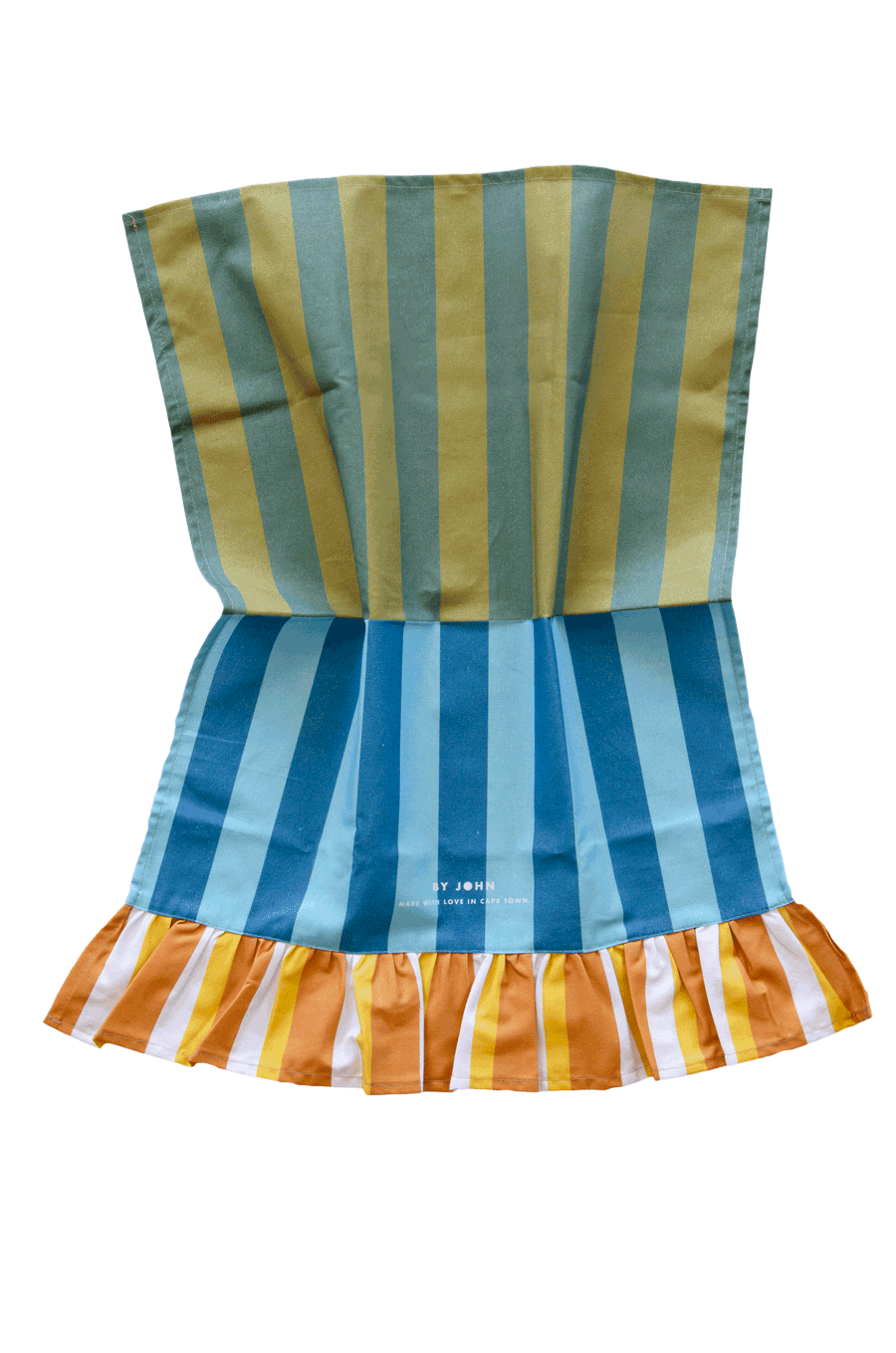 Tea Towel, By John Designs, Frill, Stripy, Kitchen towel, Dish cloth