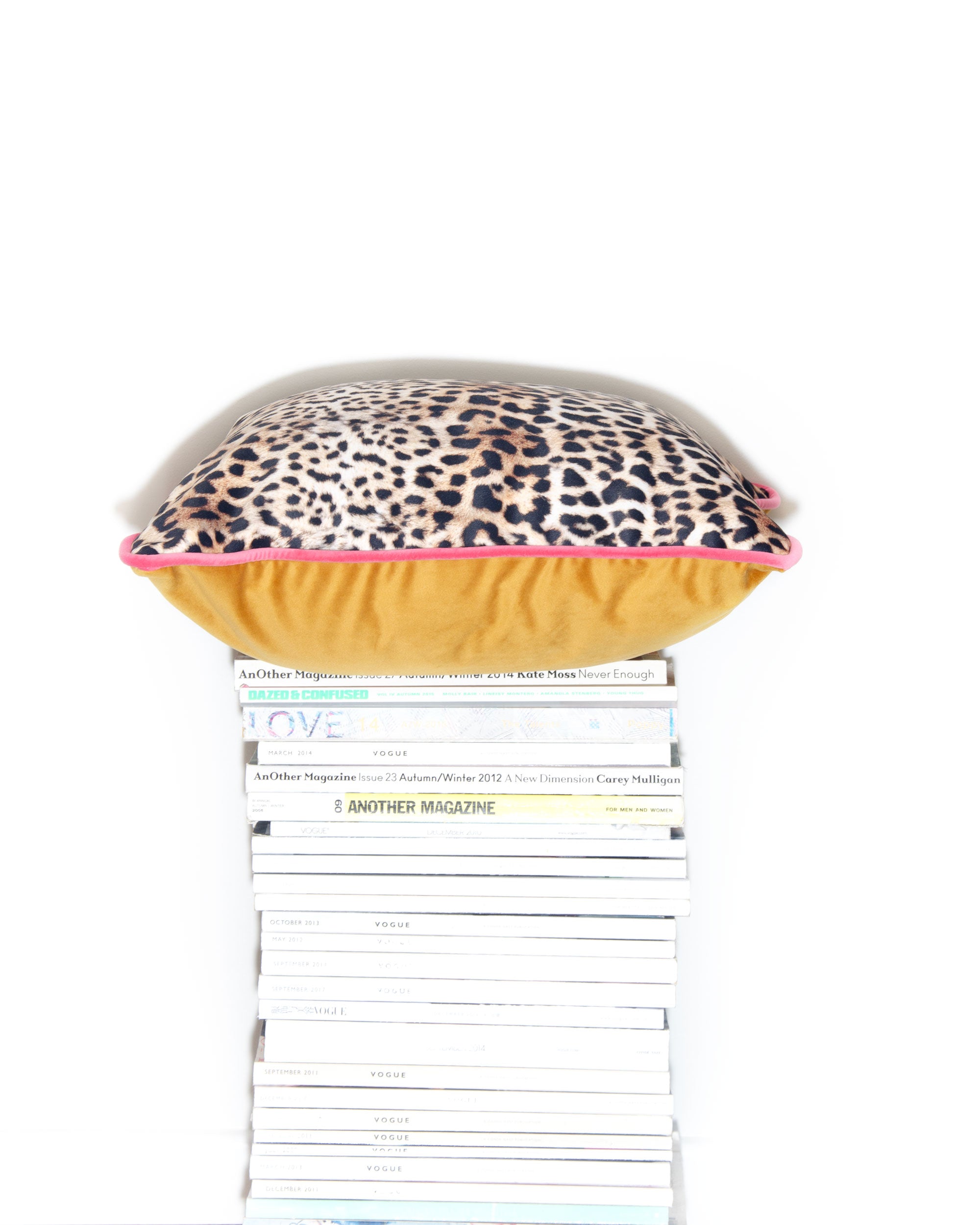 Leopard Print & Gold Velvet Scatter Cushion