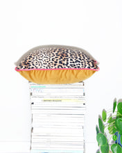 Load image into Gallery viewer, Leopard Print &amp; Gold Velvet Scatter Cushion 50 x 50cm
