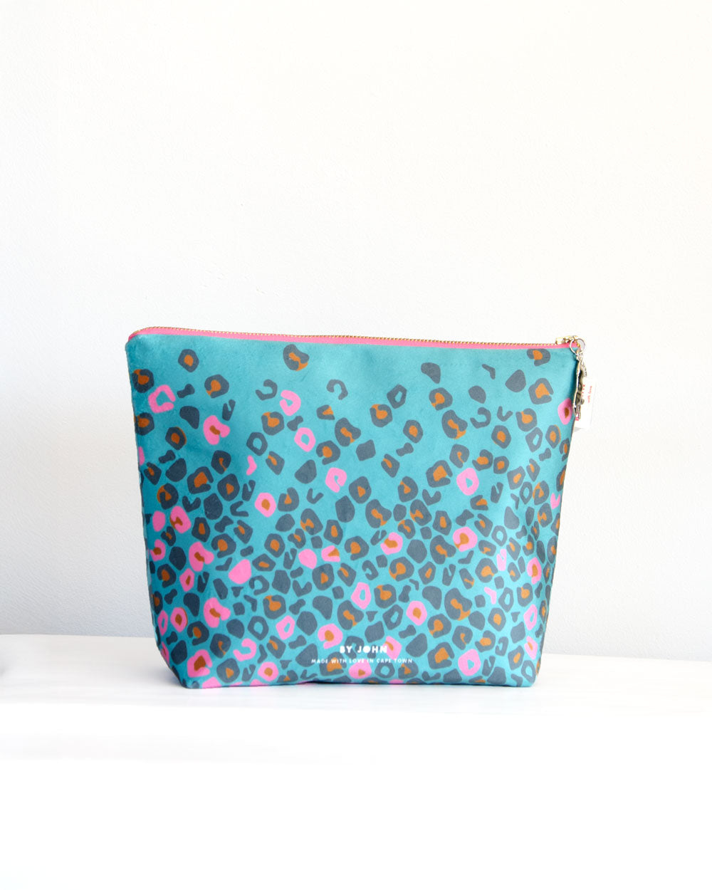 Makeup Bag, Travel Bag, Leopard Print, Velvet, By John Designs