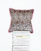 Leopard Print & Pink Velvet Scatter Cushion