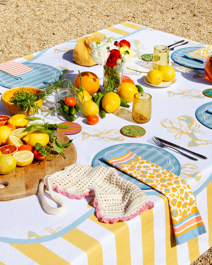 Yellow Lobster Tablecloths