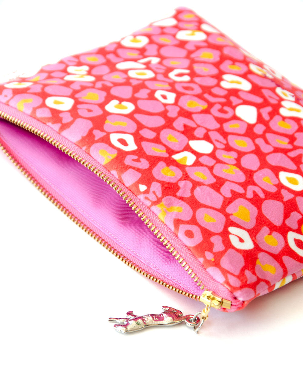 Makeup Bag Travel Bag Velvet Leopard Print By John Designs

