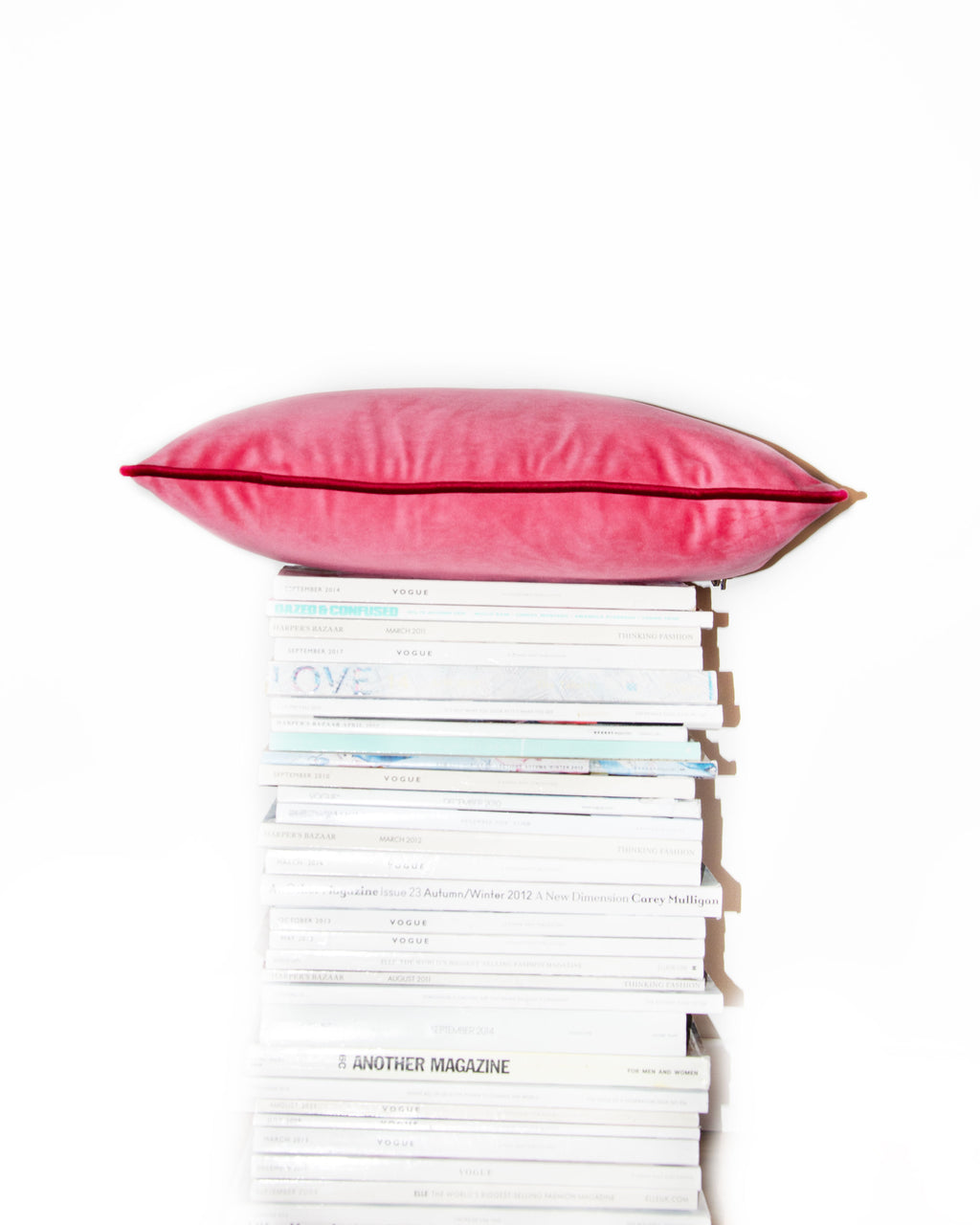 Mini Pink Velvet Scatter Cushion