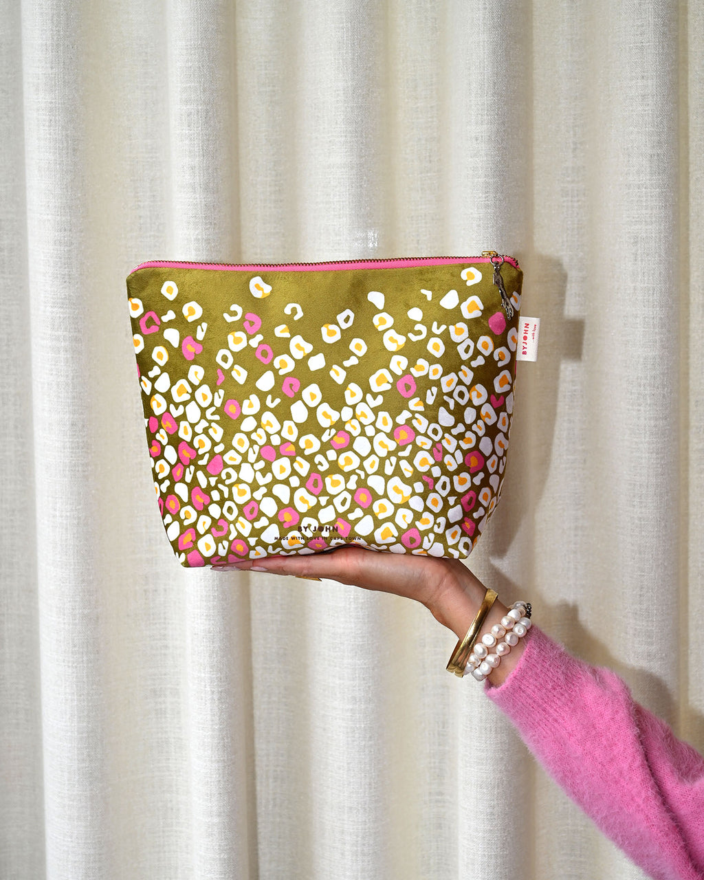 Leopard Print Cosmetic Bag (Large)