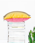 Pink & Yellow Velvet Scatter Cushion 50 x 50cm