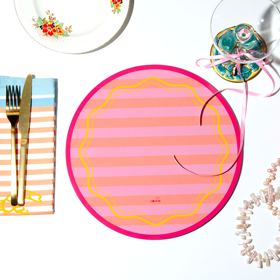 Peach Stripy Placemat