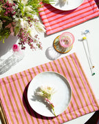 Pink & Gold Stripy Placemats