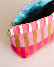 Load image into Gallery viewer, Makeup Bag Travel Bag Velvet Leopard Print By John Designs
