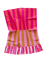 Load image into Gallery viewer, Tea Towel, By John Designs, Frill, Stripy, Kitchen towel, Dish cloth
