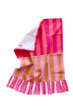 Tea Towel, By John Designs, Frill, Stripy, Kitchen towel, Dish cloth