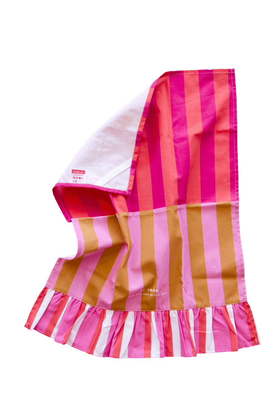 Tea Towel, By John Designs, Frill, Stripy, Kitchen towel, Dish cloth