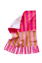 Load image into Gallery viewer, Tea Towel, By John Designs, Frill, Stripy, Kitchen towel, Dish cloth
