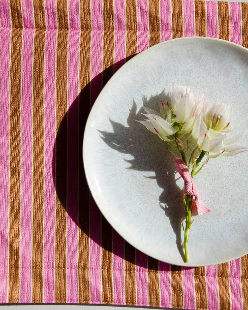 Pink & Gold Stripy Placemats