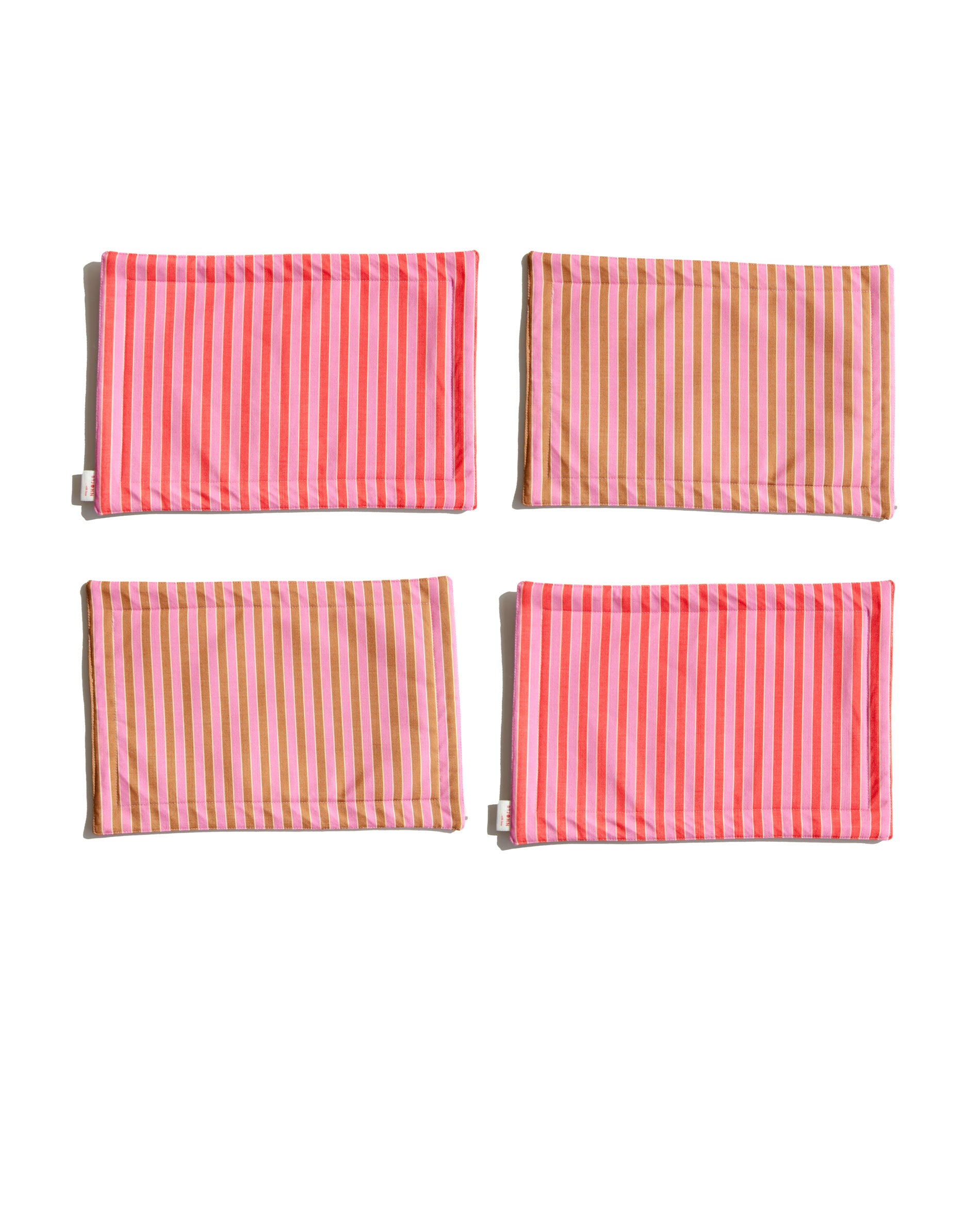 Pink & Gold Stripy Placemats
