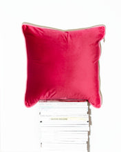 Load image into Gallery viewer, Red &amp; Gold Velvet Scatter Cushion 60 x 60cm
