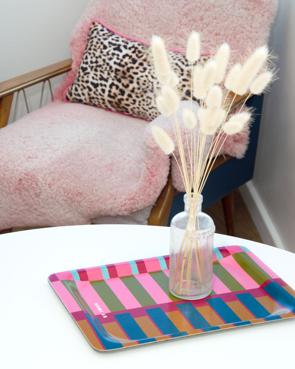 Tea Tray, Tray, Kitchen Tray, Water Tray, Leopard Print, By John Designs, Maximalist, Dopamine decor.