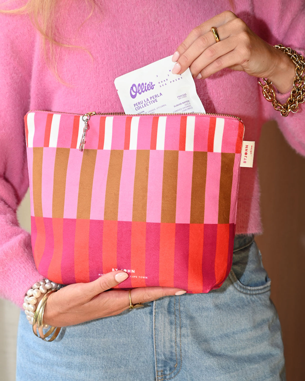 Stripy Cosmetic Bag (Large)