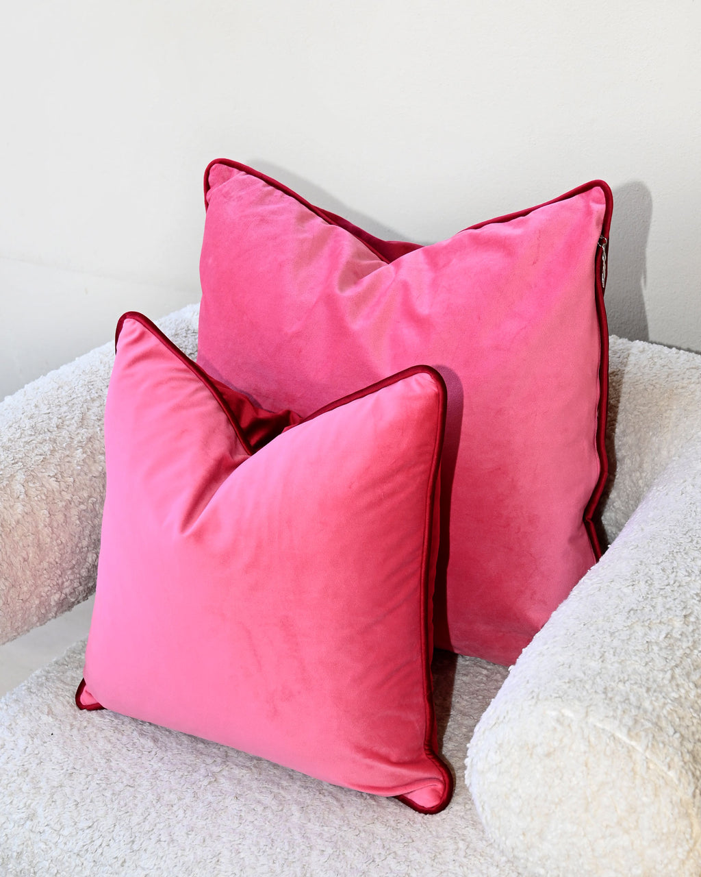 Pink & Red Velvet Scatter Cushion